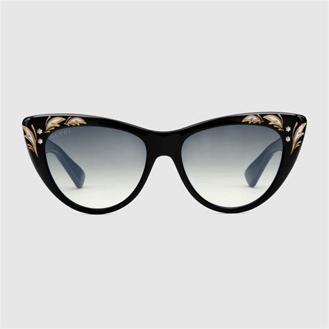 gucci clear cat eye glasses|oversized cat eye sunglasses gucci.